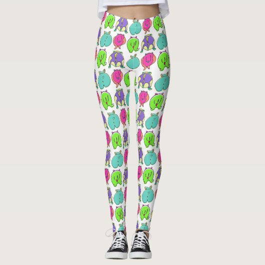 Leggings Motif de boutons de hamster coloré (Devant)