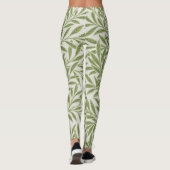 Leggings Motif de branches feuillues vertes (Dos)