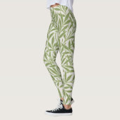 Leggings Motif de branches feuillues vertes (Gauche)