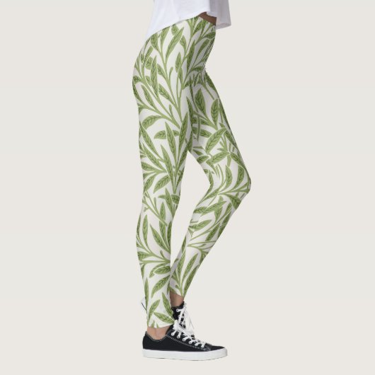 Leggings Motif de branches feuillues vertes (Droite)