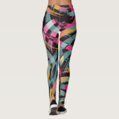 Leggings Motif de brosse artistique. (Dos)