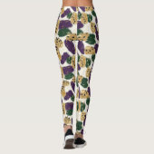 Leggings Motif de brosses vert violet or (Dos)