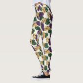 Leggings Motif de brosses vert violet or (Gauche)