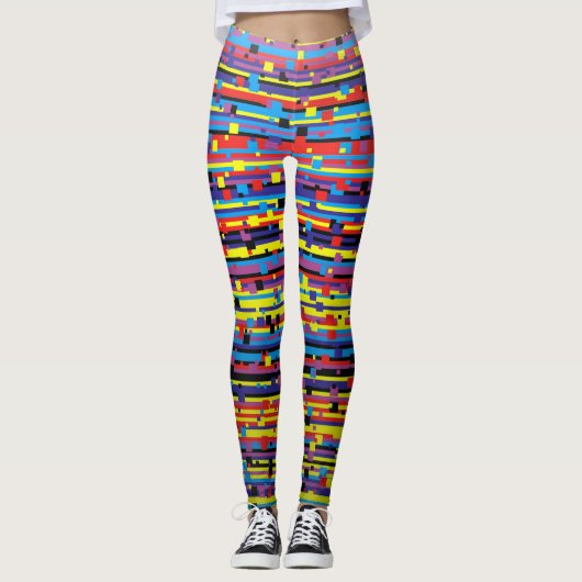 Leggings Motif de bruit de perte de signal (Devant)