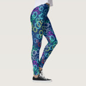 Leggings motif de bulle 02.b fond bleu foncé (Droite)