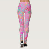 Leggings motif de bulle 02.b Pink BG (Dos)