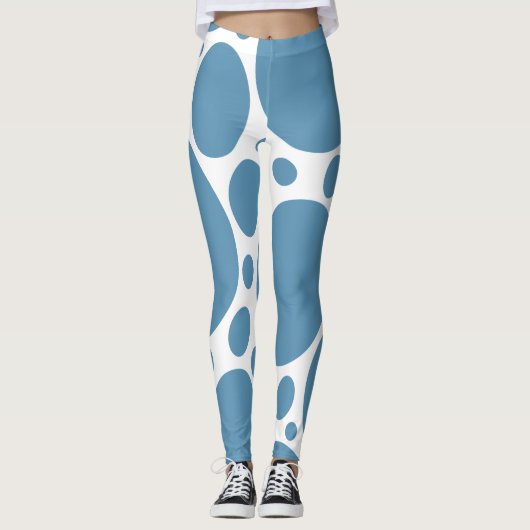Leggings Motif de bulle bleue (Devant)