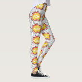 Leggings Motif de bulles de texte de BD explosive (Droite)