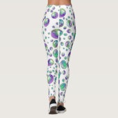 Leggings Motif de bulles violettes (Dos)