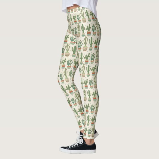 Leggings Motif de cactus d'étape | de Geo de sud-ouest (Gauche)