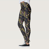 Leggings Motif de cactus nocturne d'été foncé (Gauche)