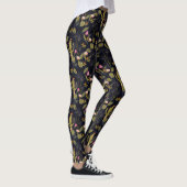 Leggings Motif de cactus nocturne d'été foncé (Droite)
