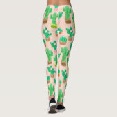 Leggings Motif de cactus pointillés (Dos)