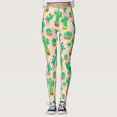 Leggings Motif de cactus pointillés (Devant)