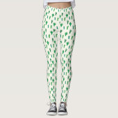 Leggings Motif de cactus vert brillant (Devant)