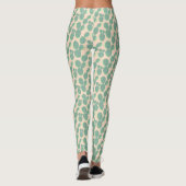 Leggings Motif de cactus vert et rose (Dos)