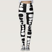 Leggings Motif de cailloux noirs et blancs (Devant)