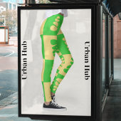 Leggings Motif de cailloux vert et dune