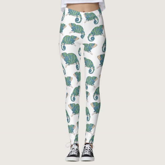 Leggings Motif de caméléon (Devant)