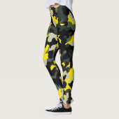 Leggings Motif de camouflage noir et jaune (Gauche)