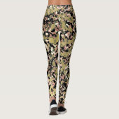 Leggings Motif de camouflage noir rose or (Dos)