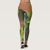 Leggings Motif de camouflage vert et marron (Dos)
