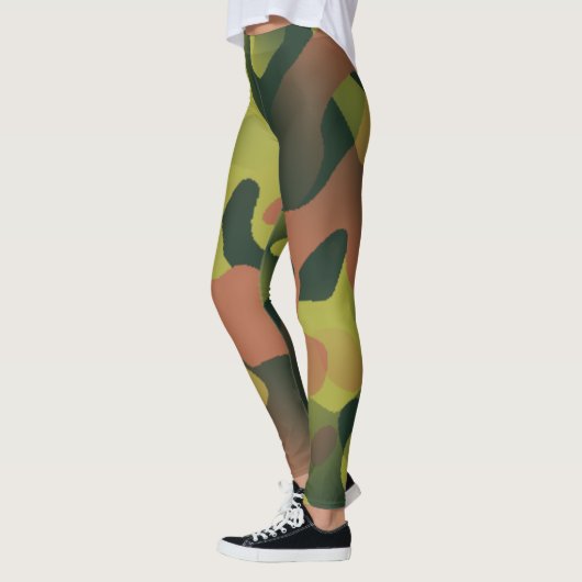 Leggings Motif de camouflage vert et marron (Gauche)