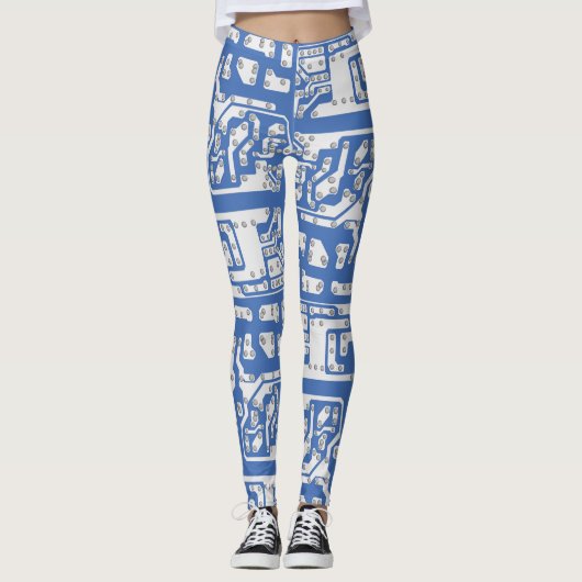 Leggings Motif de carte de circuit (Devant)