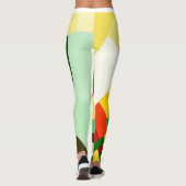 Leggings Motif de cercles abstraits (Dos)