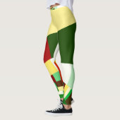 Leggings Motif de cercles abstraits (Gauche)
