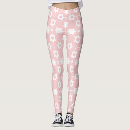 Leggings Motif de cercles roses (Devant)