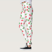 Leggings motif de cerise à l'aquarelle dessinée à la main (Gauche)