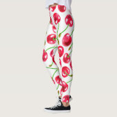 Leggings Motif de cerises d'aquarelle (Gauche)