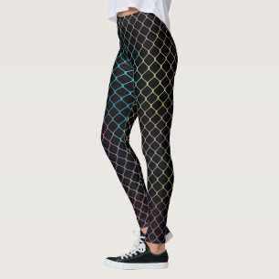 Leggings Motif de chaîne de clôture élégant moderne coloré