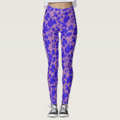 Leggings Motif de champignon noir 01bleu Lviolet BG (Devant)