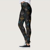 Leggings Motif de champignons colorés (Gauche)