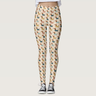 Leggings Motif de chandail confortable pour teckel