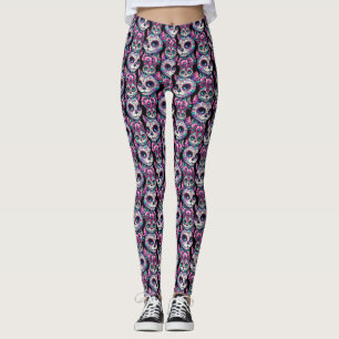 Leggings Motif de chat crâne sucre