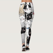 Leggings Motif de chat fantaisiste mignon (Dos)