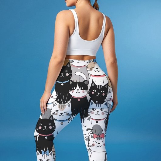 Leggings Motif de chat fantaisiste mignon