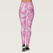 Leggings Motif de chat rose (Dos)
