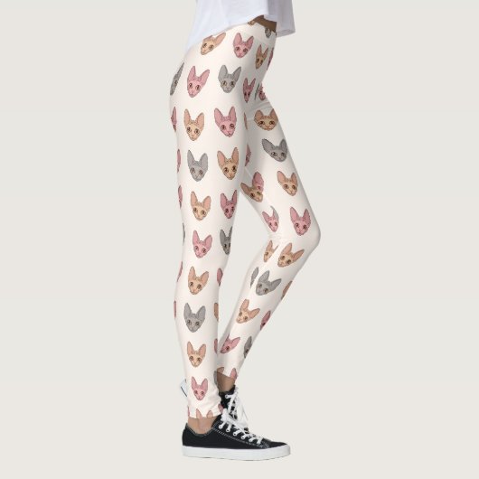 Leggings Motif de chat Sphynx mignon et unique (Droite)