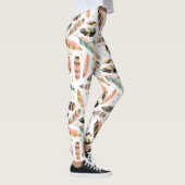 Leggings Motif de chatouillement de plume (Droite)