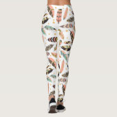 Leggings Motif de chatouillement de plume (Dos)