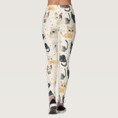 Leggings Motif de chats étranges (Dos)