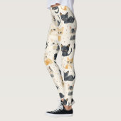 Leggings Motif de chats étranges (Gauche)