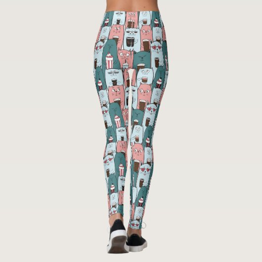 Leggings Motif de chats mignons (Dos)