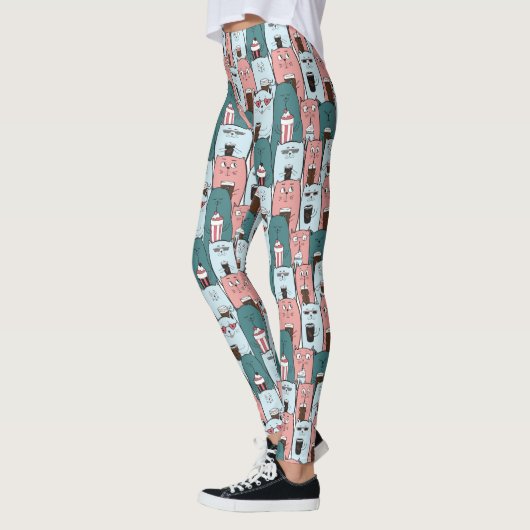 Leggings Motif de chats mignons (Gauche)