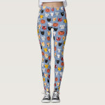 Leggings Motif de chats mignons<br><div class="desc">Un mignon motif de petits chats sur un arrière - plan bleu. Art original de Nic Squirrell. Idéal pour les amoureux des animaux.</div>