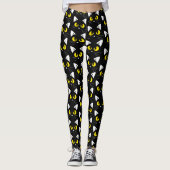 Leggings Motif de chats noirs de Halloween (Devant)